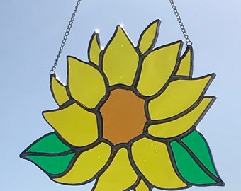 Stained Glass Sunflower Suncatcher.