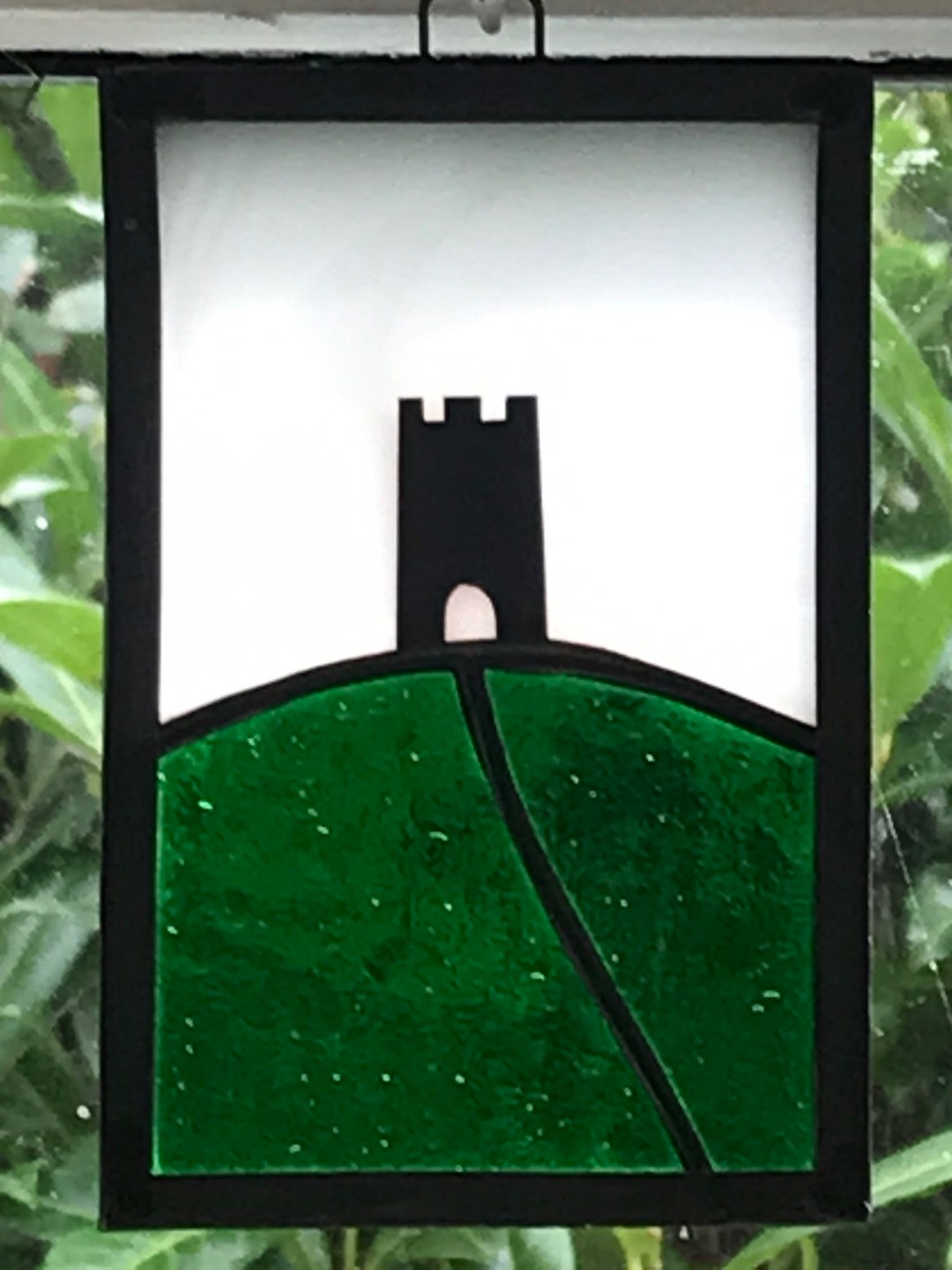 Stained Glass Glastonbury Tor. Etsy