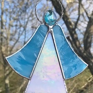 Stained Glass Angel With Whispy Wings