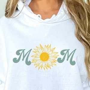 Sunflower Mom Hoodie,  Sunflower Hoodie, Mom Hoodie, Mothers Day Gift, Women&#39;s Hoodie, Gift for Women