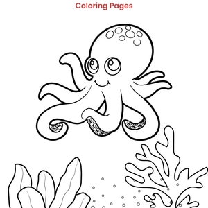20 Page Under The Ocean Coloring Book, Adult Coloring Book, DeStress Coloring Book, Kids Coloring Book, Childrens Coloring Book
