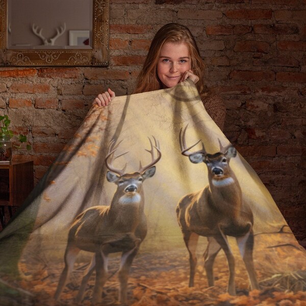 Deer Blanket Etsy