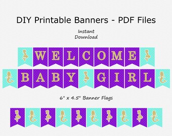 happy birthday banner dark purple aqua blue gold glitter etsy
