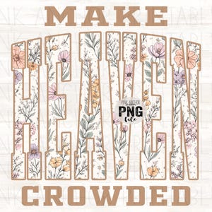 Make Heaven Crowded Floral Flowers Beige Png File Clip Art Printable Design INSTANT DOWNLOAD