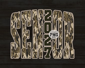 Senior 2027 Camo PNG File Png Printable Design (Digital Download)