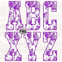 Watercolor Floral Alphabet, Gold Bevel, PNG Overlays, Letter Overlays ...