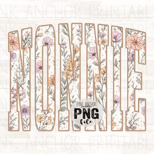 May include: Floral "MOM LIFE" design in a serif font. The letters are filled with a floral pattern in pastel colors, outlined in brown. The image includes the text "PINK ANCHOR PNG file".