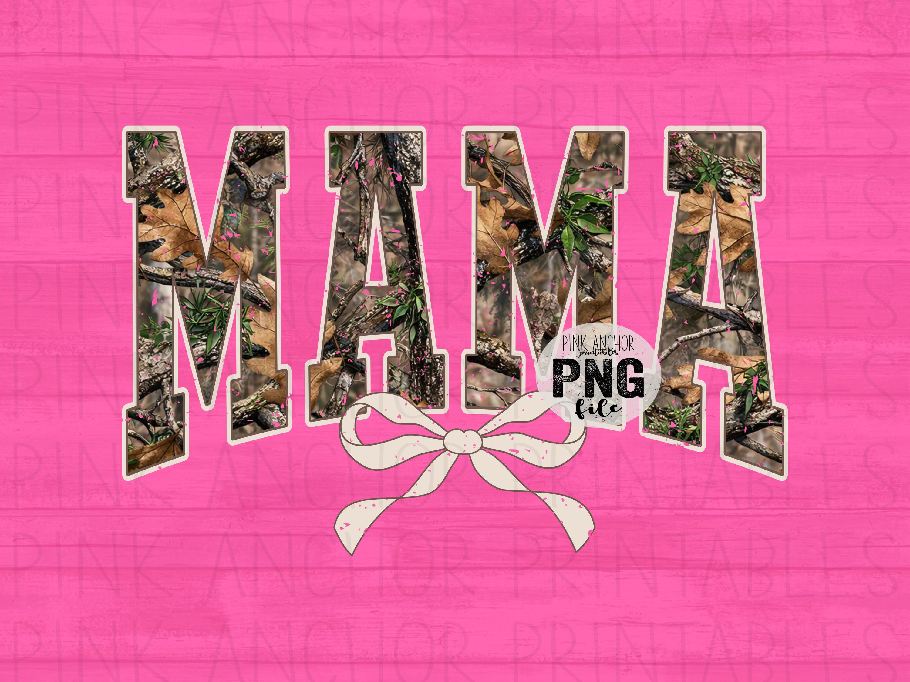 Instant Download Mama Camo Beige Bow Png File Clip Art Printable Design ...