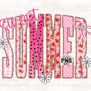 Sweet Summer Watermelon Floral Summer Cheetah Png File Clip Art Printable Design INSTANT DOWNLOAD