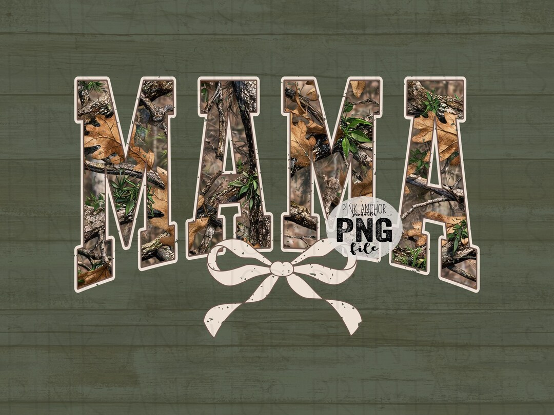 Instant Download Mama Camo Beige Bow Png File Clip Art Printable Design ...