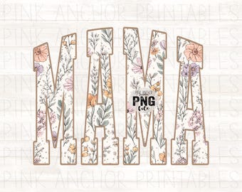 Mama bloemen wilde bloem png-bestand Clip Art afdrukbaar ontwerp INSTANT DOWNLOAD