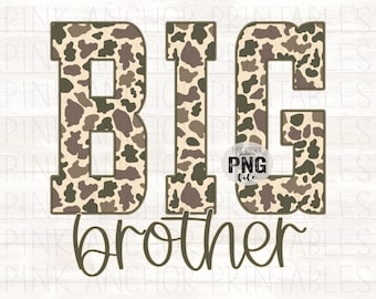 Big Brother Camo Png Printable Design INSTANT DOWNLOAD