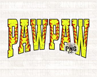 PawPaw Softball Sport fichier Png imprimable TÉLÉCHARGEMENT IMMÉDIAT