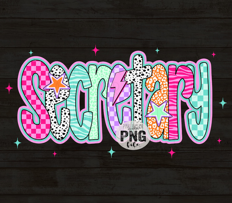 Secretary Png File Star Bolt Dalmatian Clip Art Printable Dtf Dtg ...