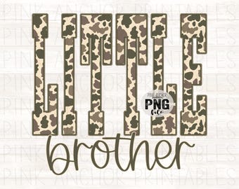 Little Brother Camo Png Printable Design INSTANT DOWNLOAD