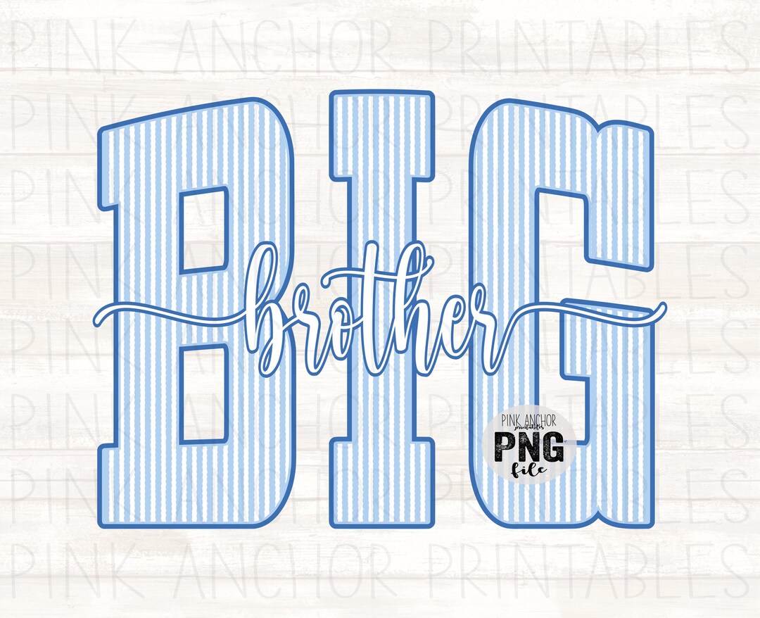 Big Brother Blue Stripes Png File Clip Art Printable Design Instant ...