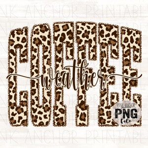 File PNG con clip art del ghepardo corsivo del tempo del caffè, design stampabile, download immediato