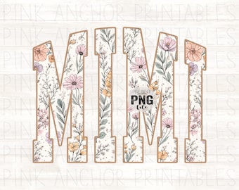 Archivo PNG de flores silvestres Mimi, imágenes prediseñadas, diseño imprimible, descarga instantánea
