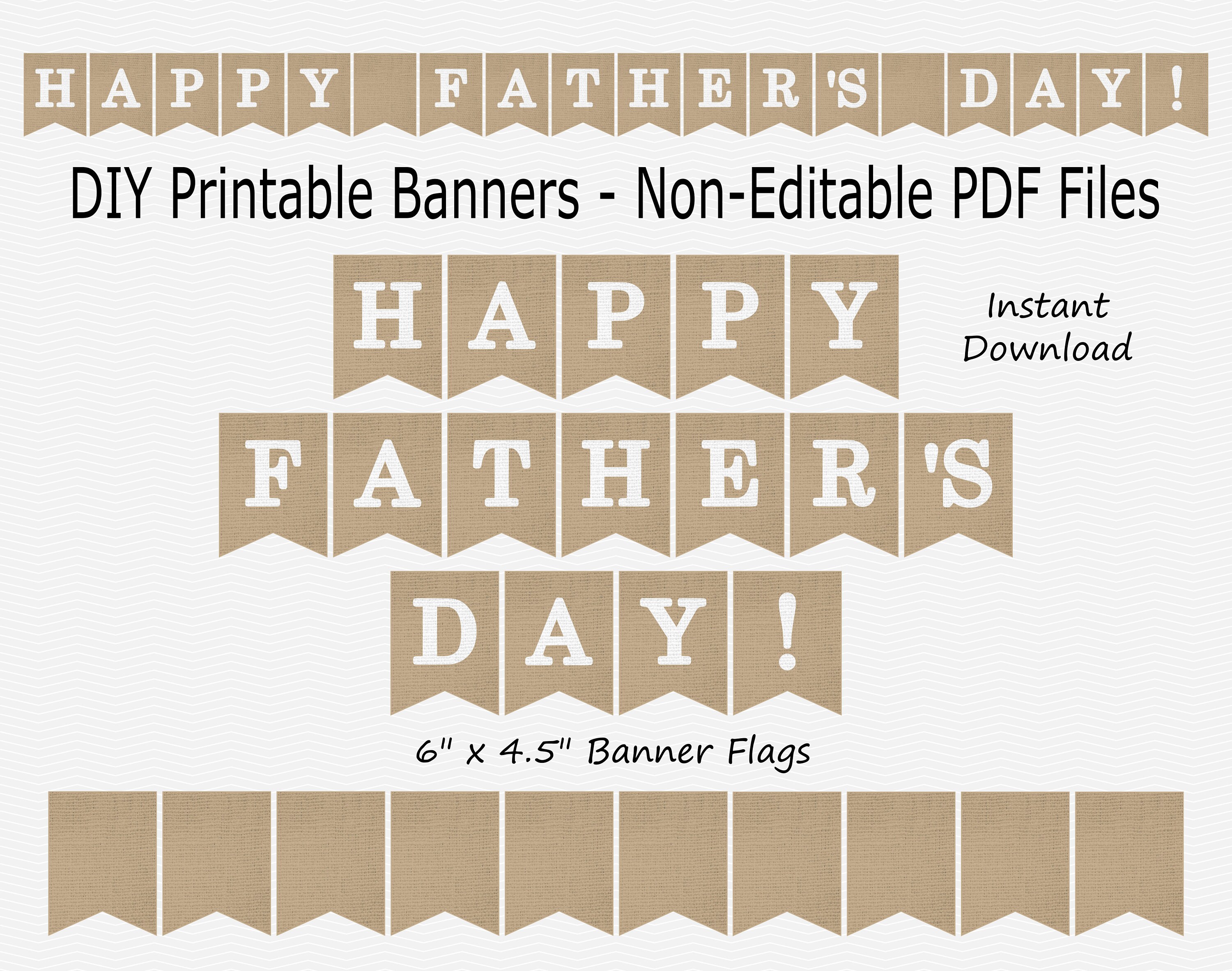 Happy Father's Day Banner Burlap & White Fathers Day - Etsy