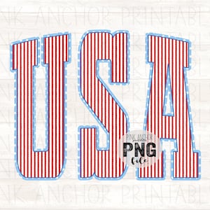 Plik PNG USA Paski seersucker Gwiazdy Patriotyczny Clip Art Projekt do druku NATYCHMIASTOWE POBIERANIE