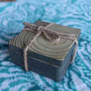 Reclaimed Wooden Coaster Set