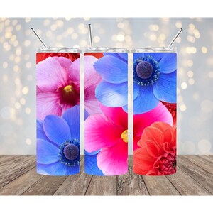Bold Flowers, 20oz Tumbler Sublimation Design