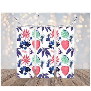 Colorful Foliage, 20oz Sublimation Tumbler Design, Seamless Pattern