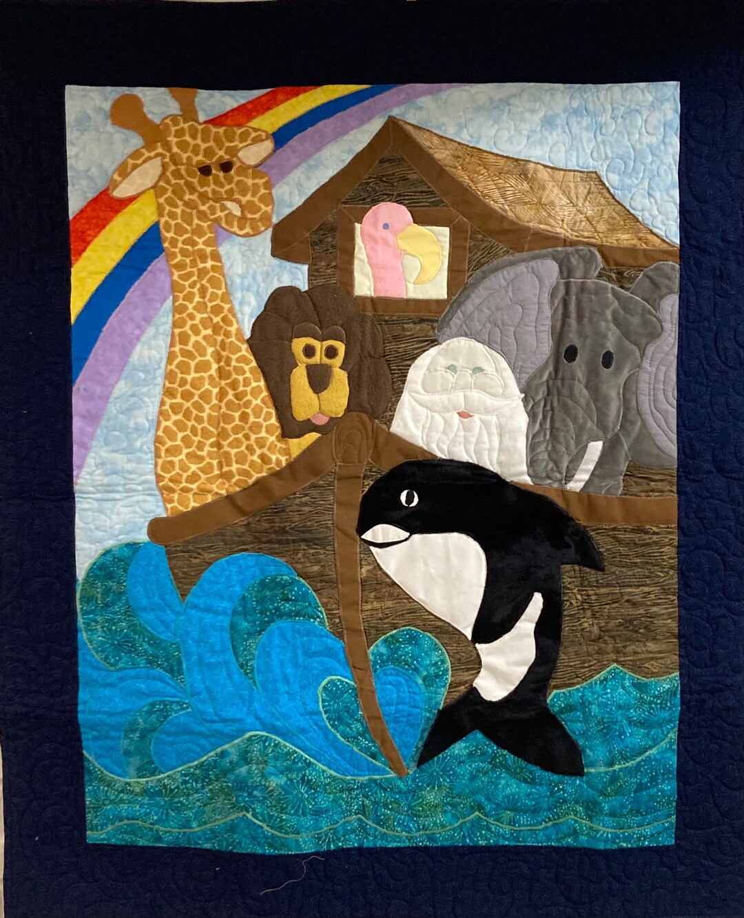 Organic Cotton Baby Quilt | Noah's Ark