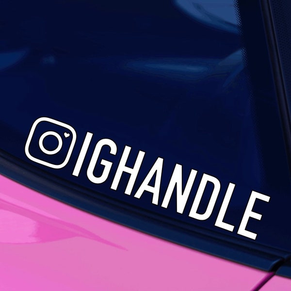 Custom Instagram Heart Handle | Personalized IG Sticker/ Decal | Social Media Handle