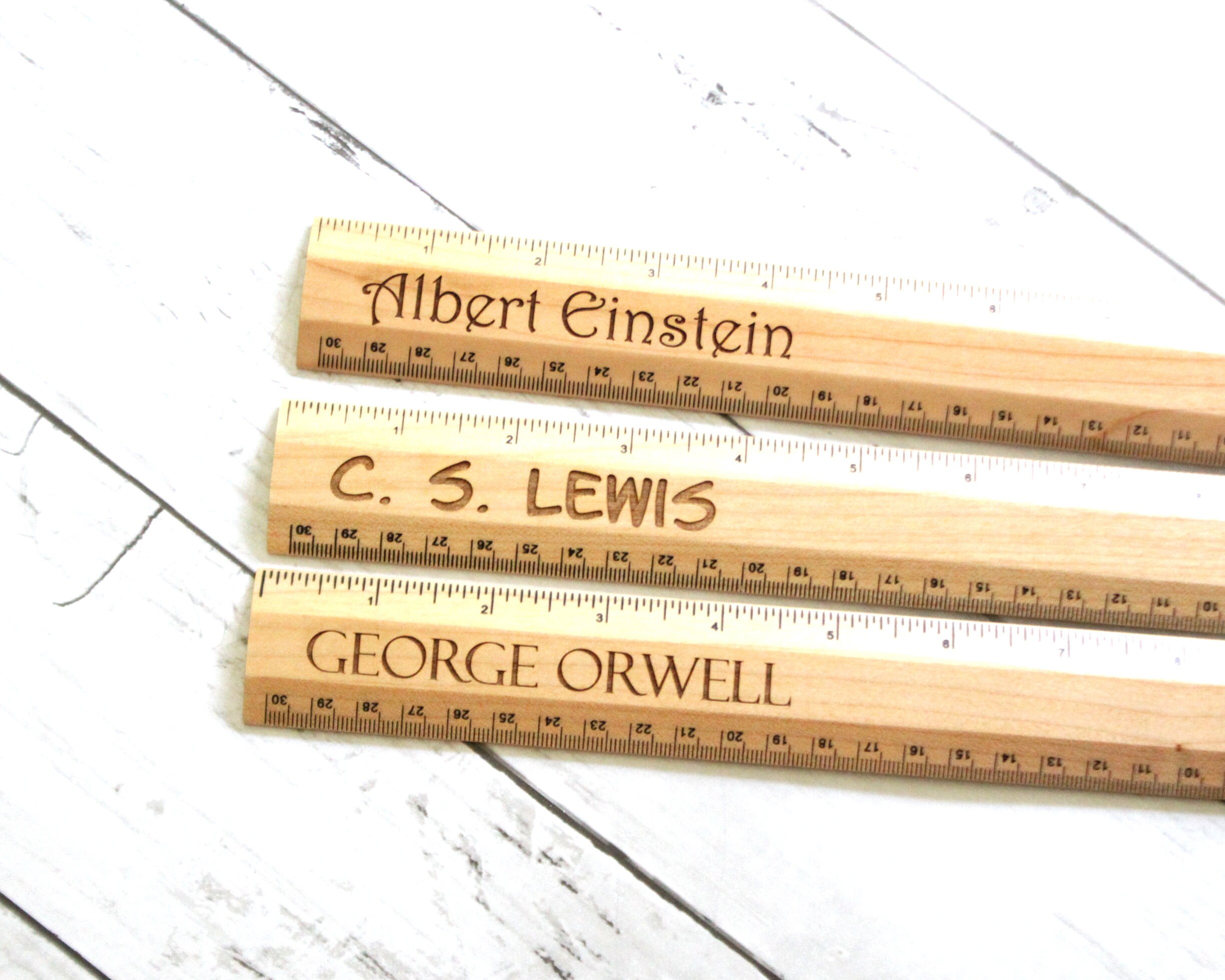Custom Hardwood Ruler English Metric Customizable | Etsy