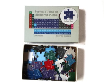 Tabla periódica de elementos Puzzle (128 piezas), Ayuda para el aprendizaje de la química, Juguete de la ciencia, Manipulativo de la ciencia física, Educativo