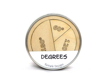 Degrees Learning Aid, Mathematics Manipulatives, Homeschooling, Montessori, Wooden, Elementary School, Middle School, Angular Measure