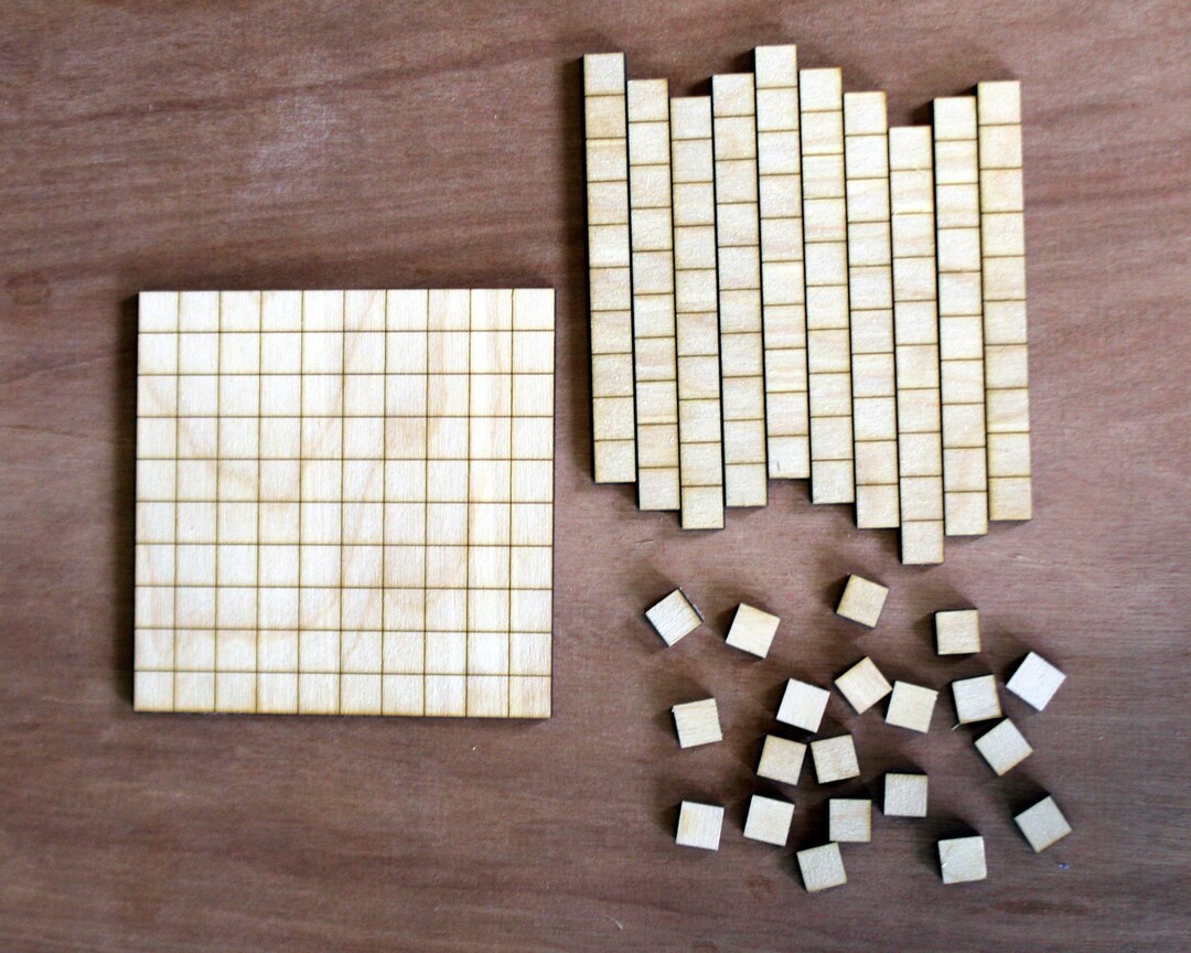 Base 10 Math Manipulatives, Homeschooling, Montessori, Hundreds, Place