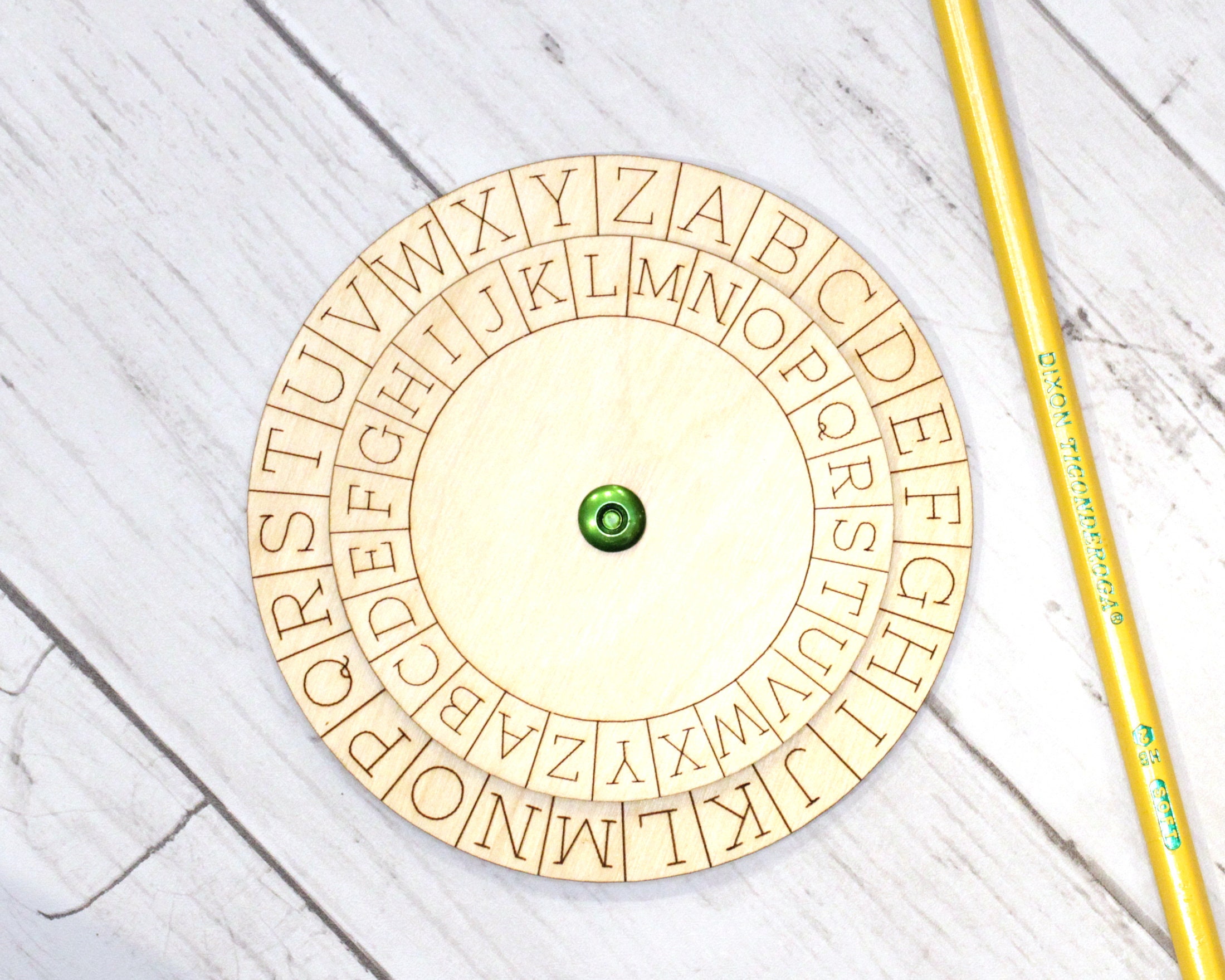 Custom Decoder Cipher Wooden Code Wheel Wooden ASL Cipher Wheel & Decoder - STEM Learning ...