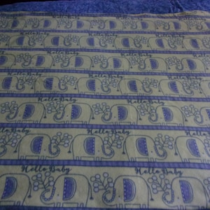 Yellow elephant baby blanket