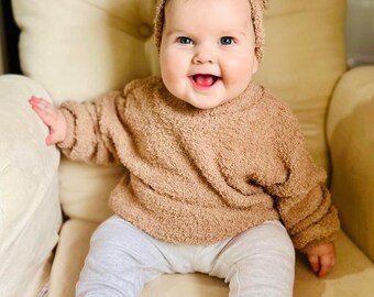 Cozy oversized sweatshirt sweater baby toddler