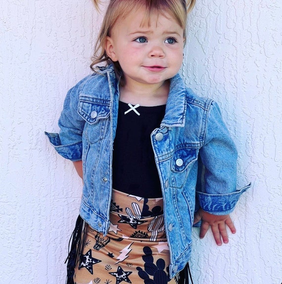 Fringe skirt top for toddlers
