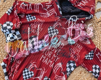 Dziecięcy sweter z kapturem, kombinezon Mad Love Valentines Boys Onesie