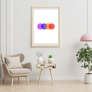 Dermot Kennedy Wall Art Printable - An Evening I Will Not Forget Lyric Print Purple Blue Orange Red - NO WORDS