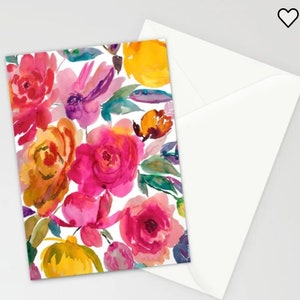 Carte de voeux florale 5 x 7