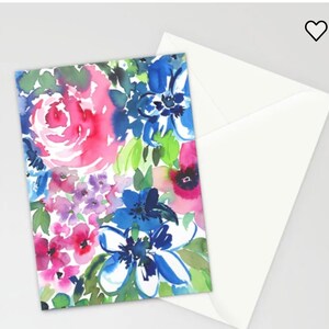 Carte de voeux florale 5 x 7