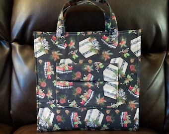 Borsa di progetto con maniglie / borsa di progetto con punto croce / borsa abc / borsa di progetto anteriore in vinile / borsa in vinile / borsa da viaggio / borsa a punto croce / tote di progetto / xstitch