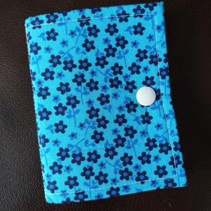 Blue small floral ort book/thread catcher/ort catcher/ort saver/project pal/thread bed/ort holder/xstitch accessory/cross stitch gift/stitch