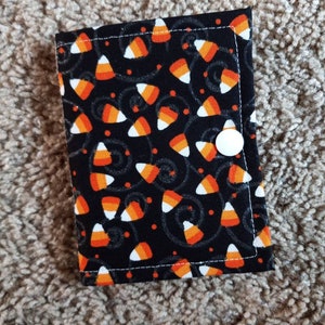 Candy corn glitter ort book/thread catcher/ort catcher/ort saver/project pal/thread bed/ort holder/xstitch accessory/cross stitch gift