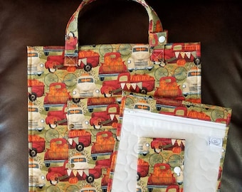 Borsa di progetto con manici / set di borse di progetto / borsa di progetto a punto croce / borsa abc / borsa di progetto frontale in vinile / borsa in vinile / borsa da viaggio / borsa a punto croce