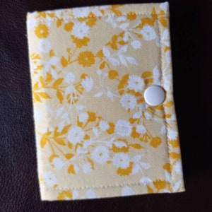 Yellow ort book/thread catcher/ort catcher/ort saver/project pal/thread bed/ort holder/xstitch accessory/cross stitch gift/stitchy gift