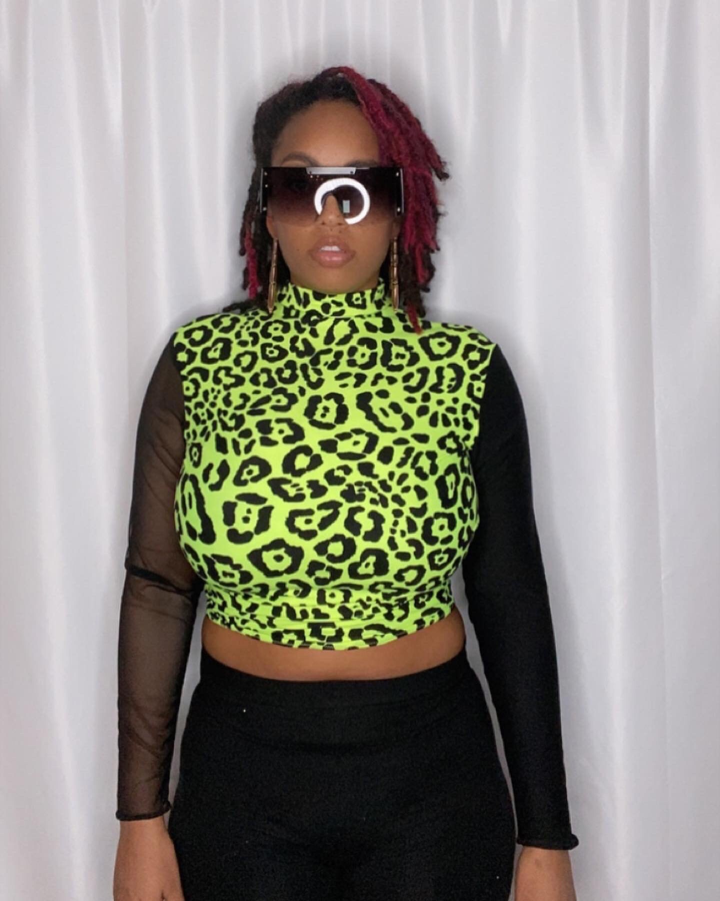 leopard cropped top