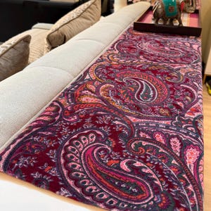 Luxury Velvet Table Runner, Floral Pattern, Modern Home Decor 14x72 inches