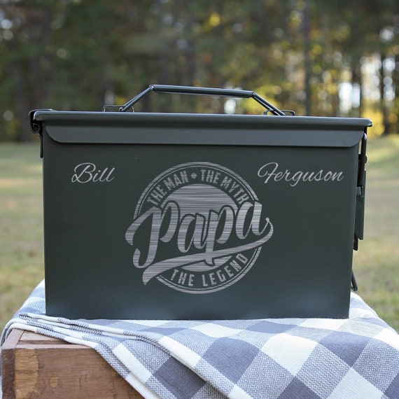 Custom Laser Engraved Ammo Storage Can Papa Father's Day Etsy Canada
