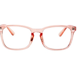 Pink- Classic Rectangle Blue Light Blocker Glasses